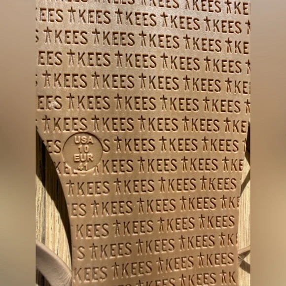 TKEES Nude Minimal Flip Flop Sandals Size 10 / EU 41 NWT w/ Pouch - Picture 4 of 4